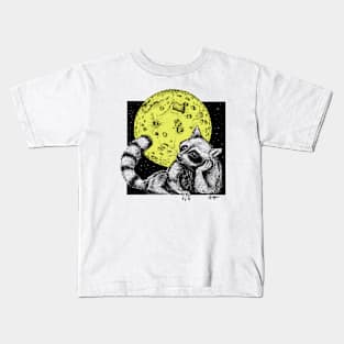 Raccoon Moon Kids T-Shirt